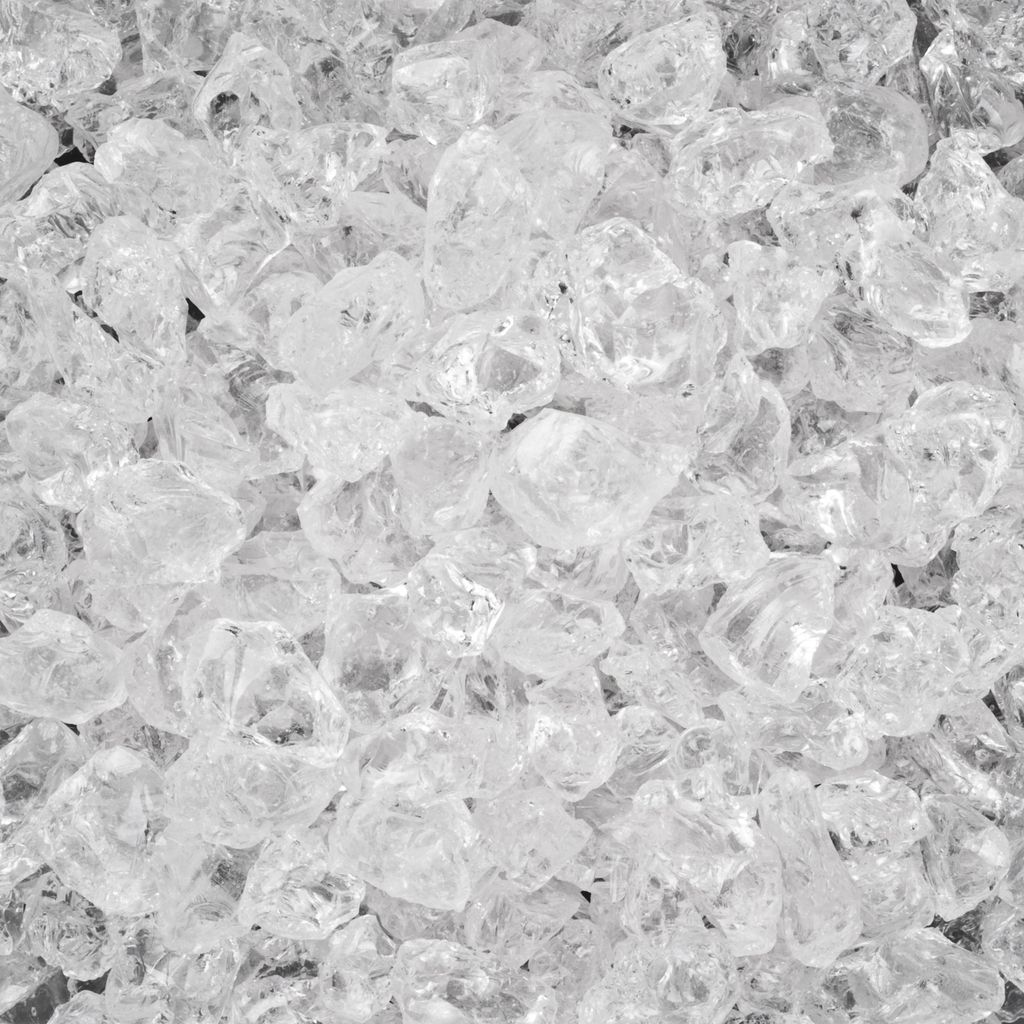 Glassteine, 4-10 mm, 500 g Bergkristall Produktbild 