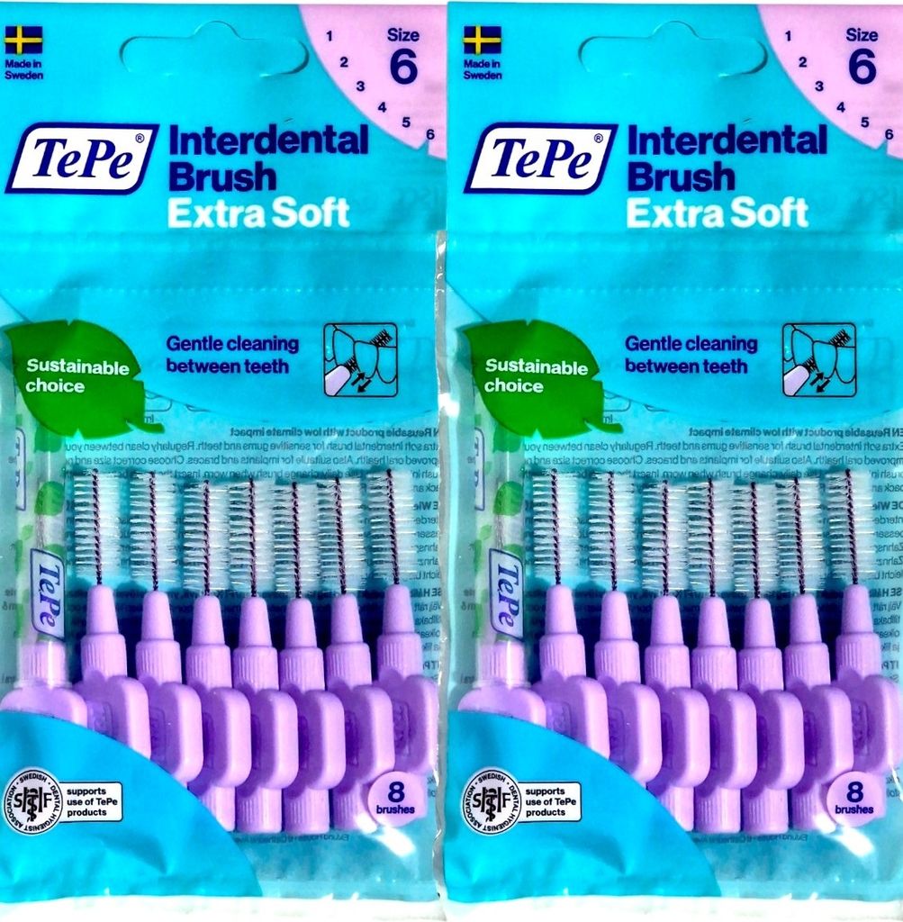 2x TePe Original Interdentalbürsten 1,1 mm helllila Xw - extra weich 2x 8 Stück