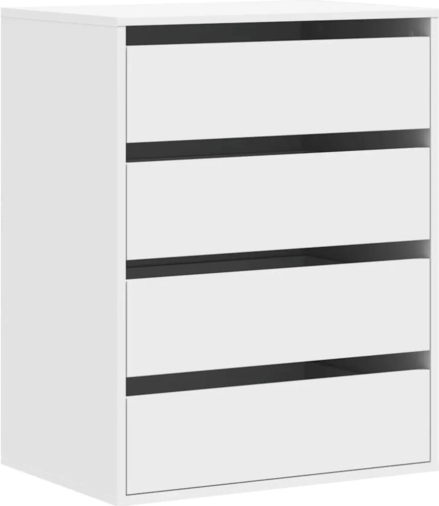 Cassettiera Bianca 60x41x76 cm vidaXL | Mobile 4 Cassetti Salvaspazio