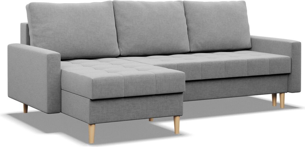 Ecksofa mit Schlaffunktion, Schlafcouch Ausziehbar ELMA, Produktbild 