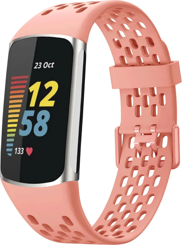 Chofit 10 Cinturini Di Ricambio Per Fitbit Charge 6 E Charge 5 – Silicone Morbido Colorato, Taglie S E L, Traspiranti