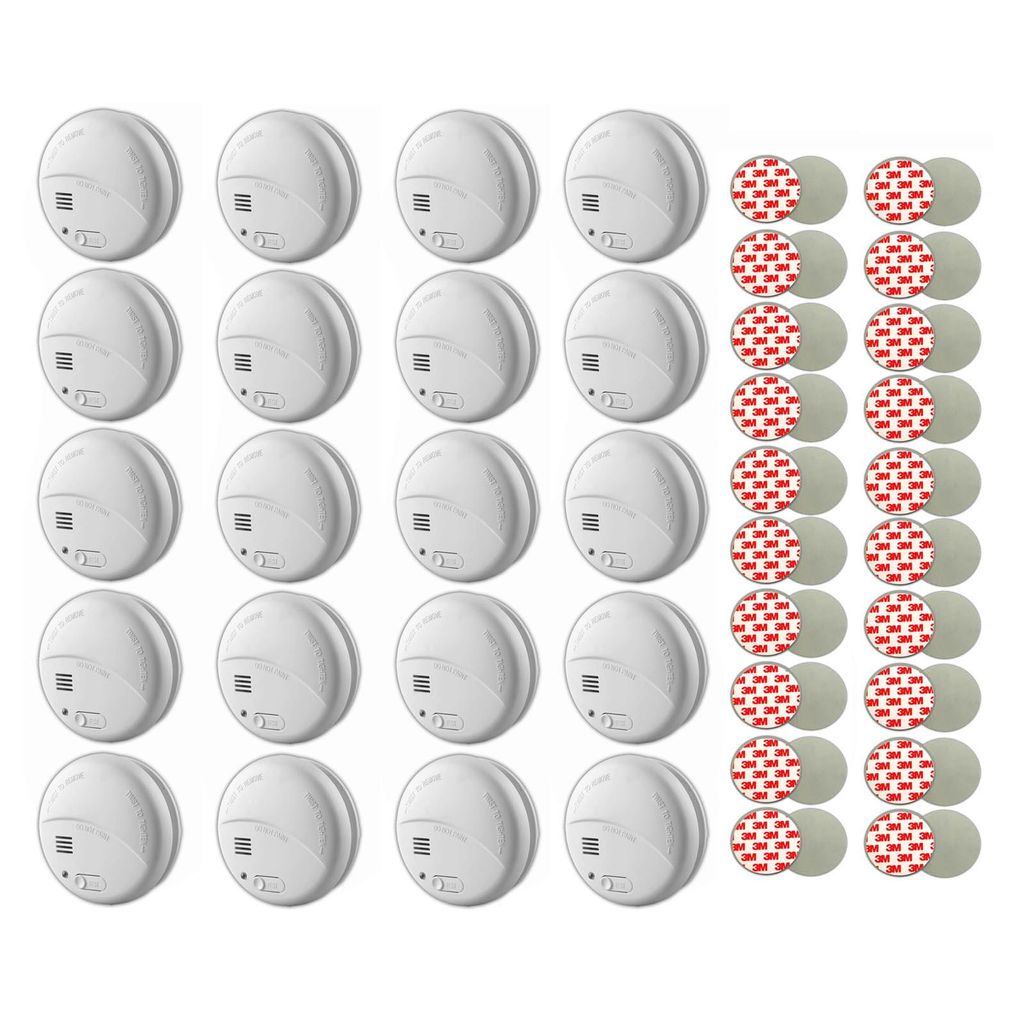 20x Rauchmelder 85 dB Inkl. 9V Batterien und Magnet Produktbild 