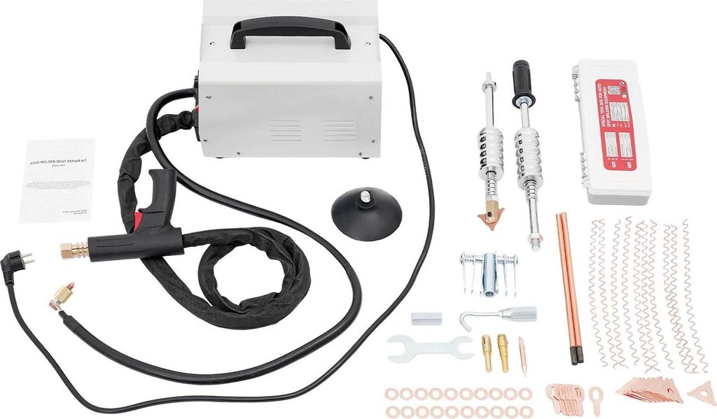 Beulenentferner Auto - Dellenreparaturgerät - 3 kW, 220 V, 16 A - Tragbares Werkzeugkoffer-Set für Stahlkarosserie - Schwarz