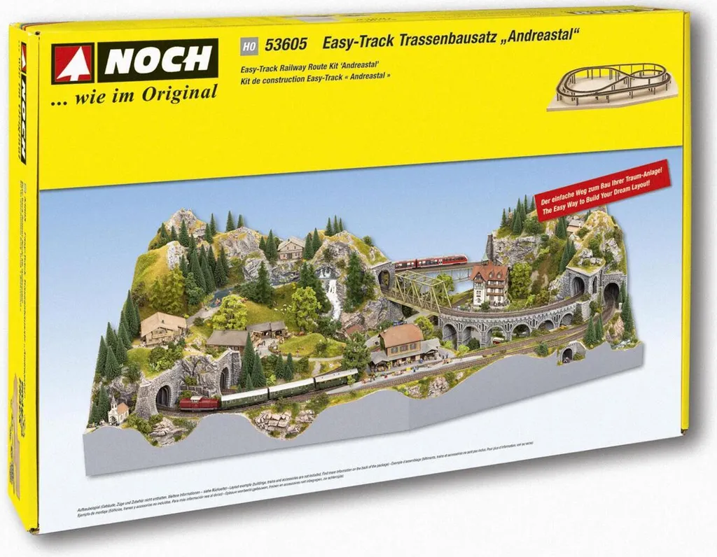 Kit de tracé Easy-Track Vallée de l'Andrea NOCH 53605 pour modélisme HO - 3