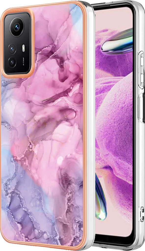 Hülle für Xiaomi Redmi Note 12S Muster TPU Silikon Stoßdämpfer Bumper Schutzhülle Rosa