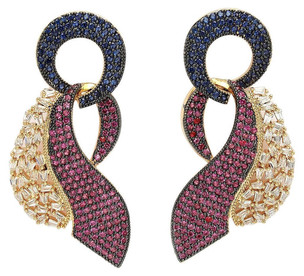 AVANT-GARDE PARIS Diva Collection Moderne Ohrringe mit Zirkonia