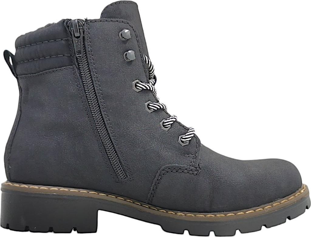 Zapatos de cordones negros para mujer de la marca Rieker, Imagen del producto 