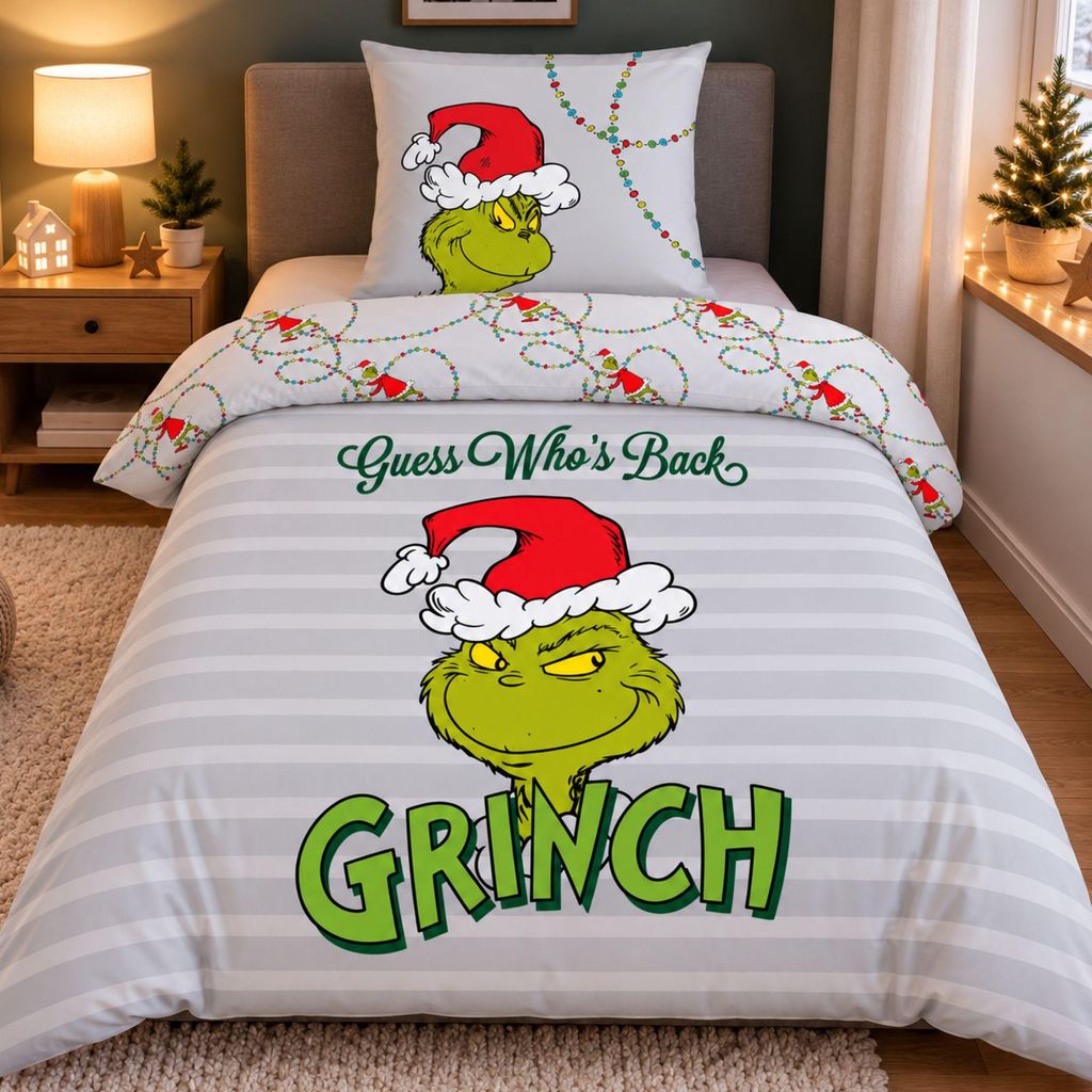 Grinch Bettwäsche 135x200 80x80 cm