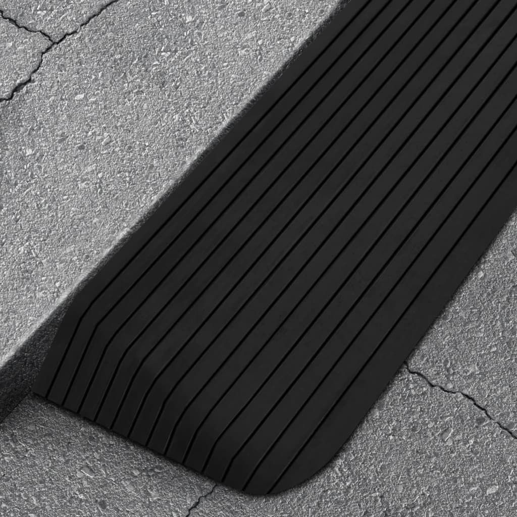 Schwellenrampen 2 Stk. 110x41x5 cm Gummi , Verkehrsschilder Design 2024