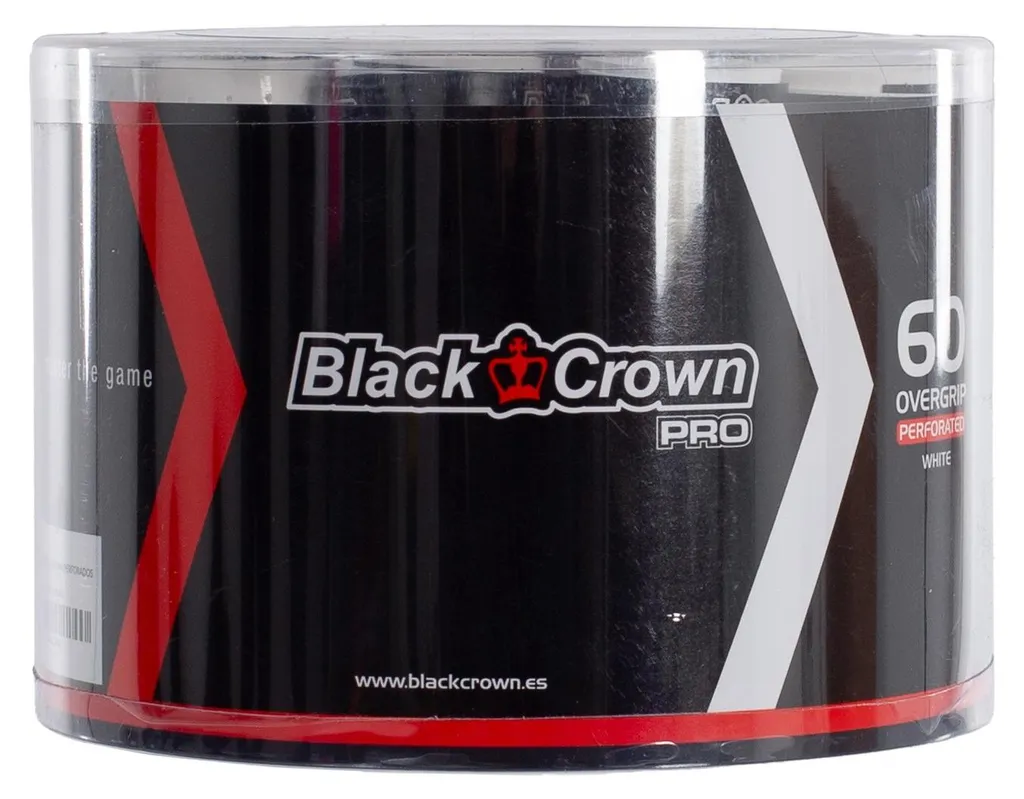 Pot de 60 Surgrips de Padel Perforés Black Crown Coloris Blanc Mixte