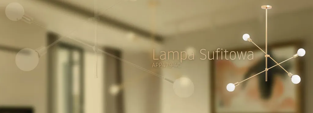 Suspension moderne dorée Toolight APP479-4C pour un éclairage luxueux