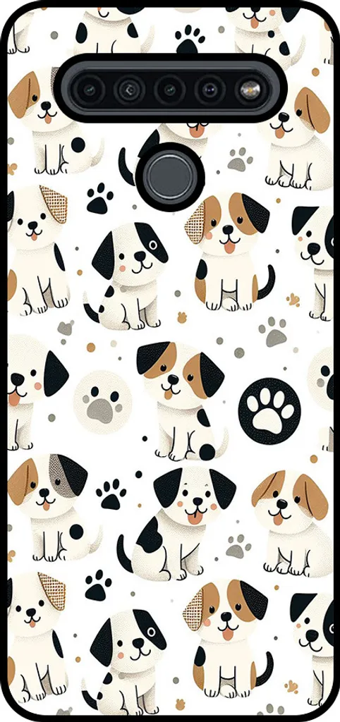 Custodia LG K41S con Cani: Cover Morbida in TPU Antiurto Smartphonica