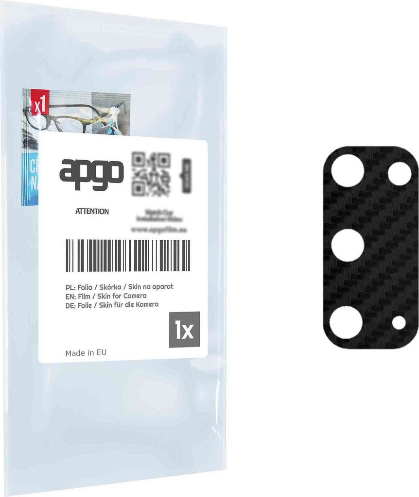 apgo Objektivschutz-Folie, Kameraschutz kompatibel mit Samsung Galaxy S20 5G, Carbon-Imitation, Rückseite Schutzfolie für Kamera-Insel, Hinten Fo...