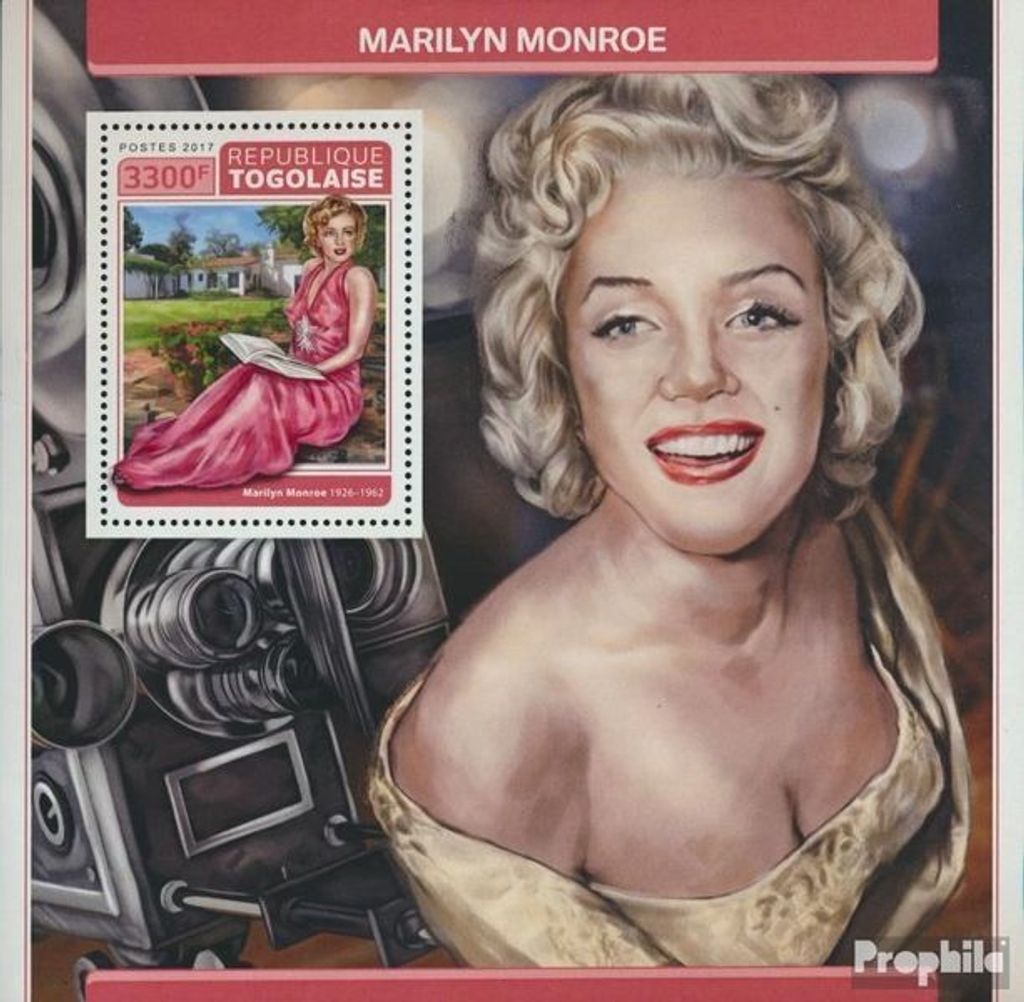 Briefmarken Togo 2017 Mi Block 1464 (kompl. Ausgabe) postfrisch Marilyn Monroe
