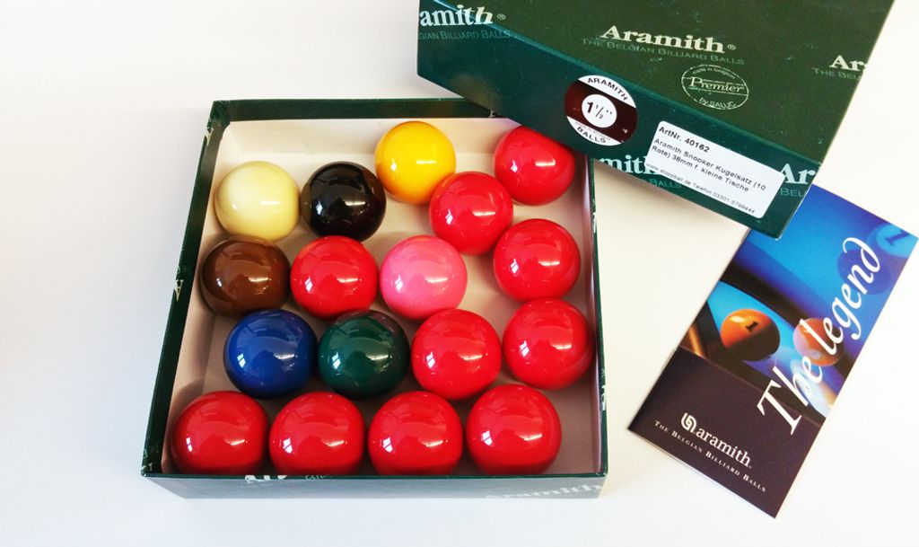 Set di palline da biliardo Aramith (10 rosse) 38 mm per Immagine del prodotto 