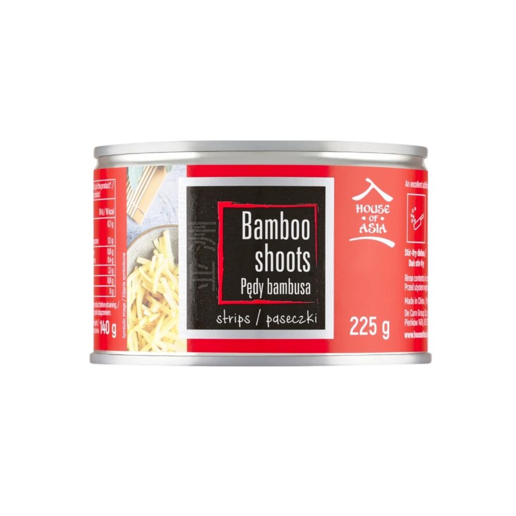 Bambussprossen Streifen 225 g – zarte, mild-aromatische Bambussprossen für Wokgerichte, Suppen, Salate und asiatische Pfannengerichte