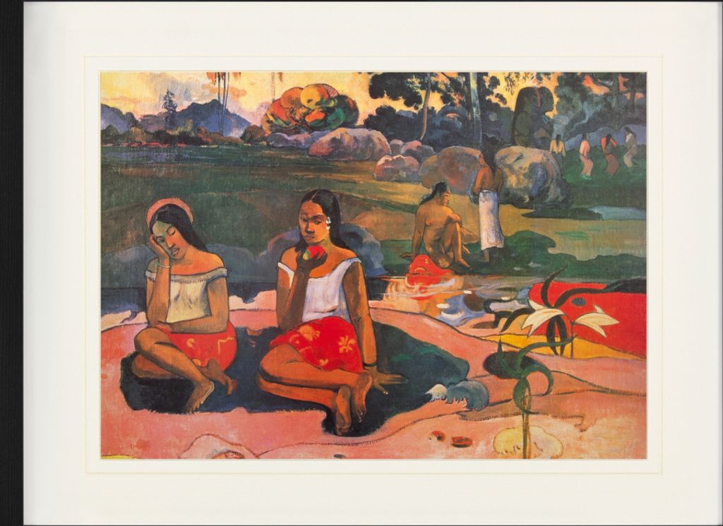 Paul Gauguin Gerahmtes Bild Mit Edlem Passepartout | Wand-Bilder | Im Bilderrahmen - Nave Nave Moe, Süße Träume, 1894 (60 x 80 cm)