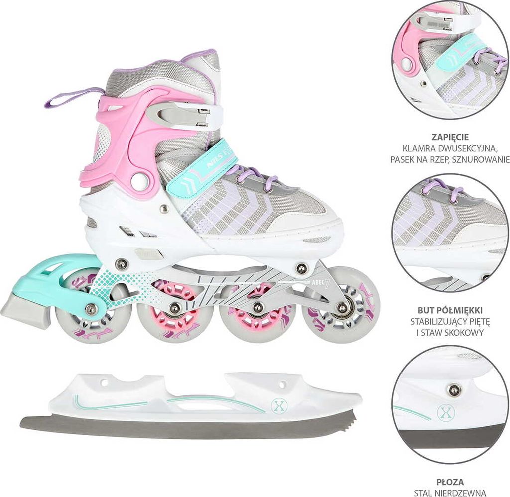 Nils Extreme Inline Skates 2in1 - Schlittschuhe für Kinder Produktbild 3