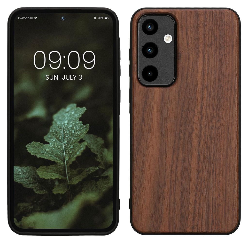 kwmobile Handyhülle für Samsung Galaxy A55 5G Hülle Holz - Produktbild 