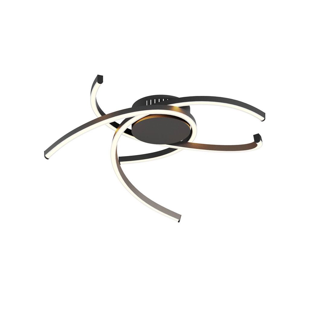 Lindby Katris LED-Deckenleuchte, 58 cm, schwarz