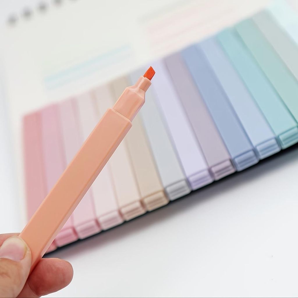 16er Set Pastell Highlighter - Marker mit Flachspitze für Produktbild 