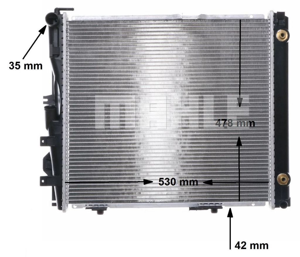 MAHLE CR 290 000S Kühler Wasserkühler Motorkühler passend für MERCEDES-BENZ Stufenheck (W124) W124 T-modell (S124) E-Klasse Limousine (W124)