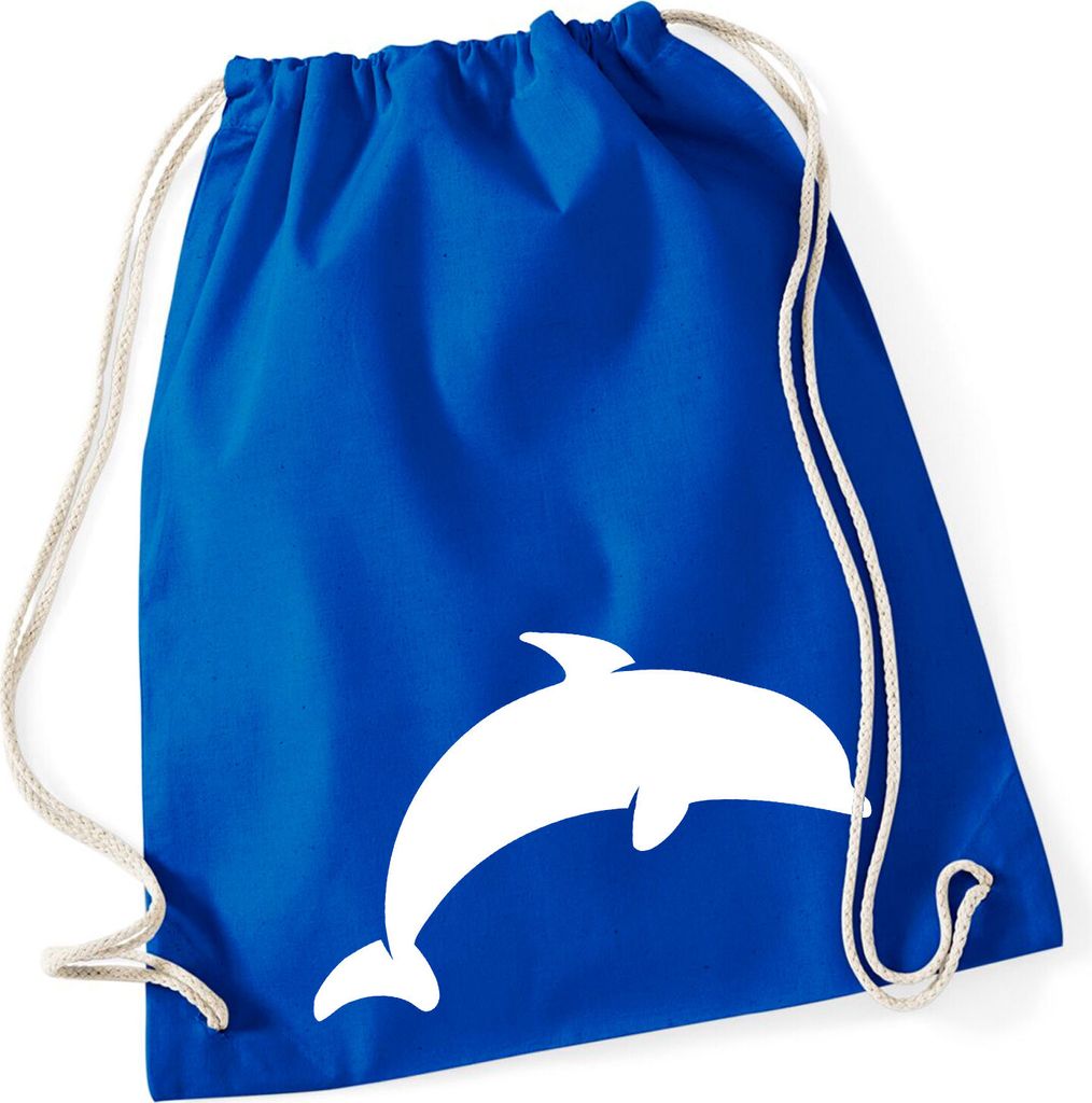 Huuraa Turnbeutel Delfin Silhouette 12 Liter Bright Royal Produktbild 