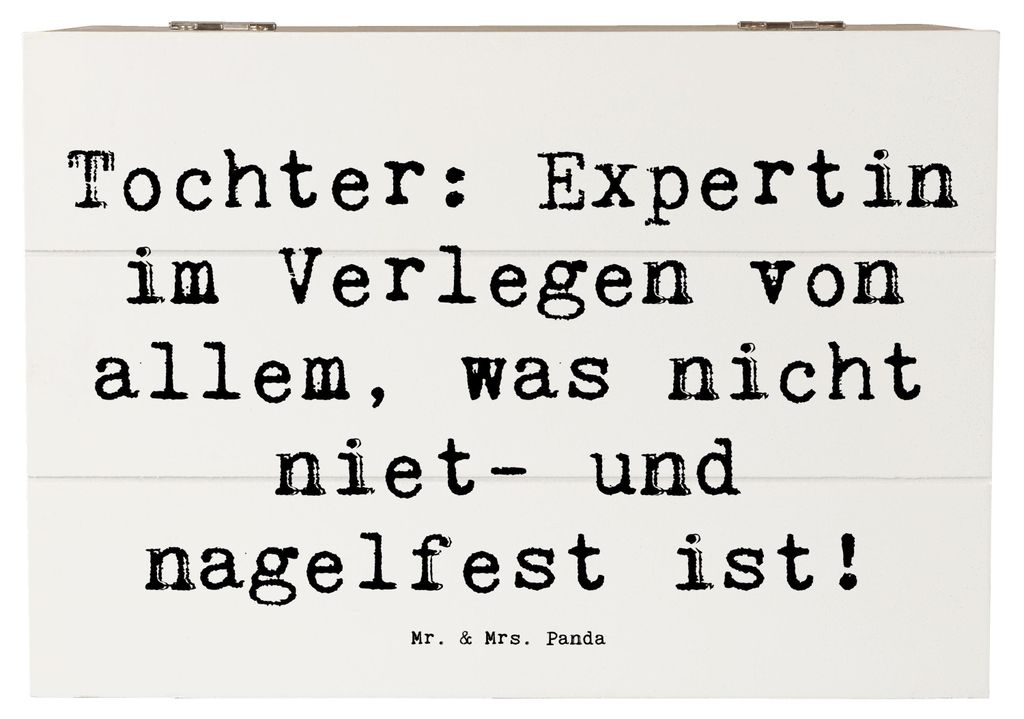 Mr. & Mrs. Panda Box Spruch Tochter Expertin 22 x 15 cm - Produktbild 