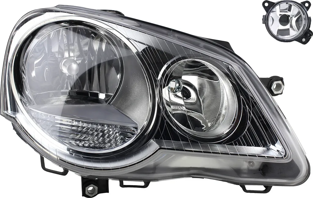 Faro Alogeno Johns VW Polo 9N 2005-2012 H7 H1 Destro e Fendinebbia