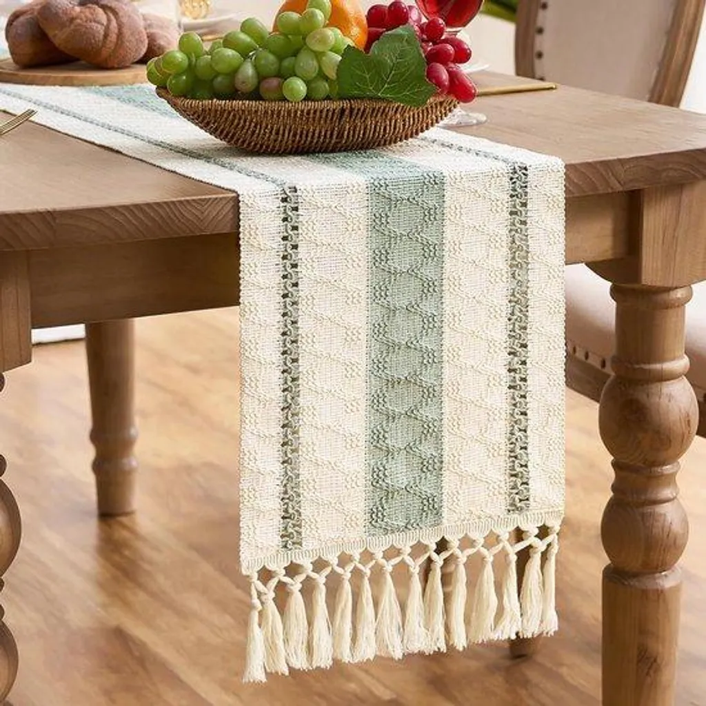 Sublimez votre table vide avec ce chemin de table bohème 30 x 140 cm lin
