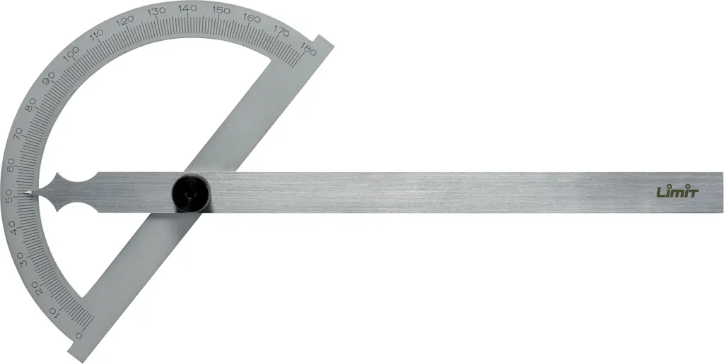Jauge d'angle LIMITE 200 mm en acier inox avec cadran rotatif clair