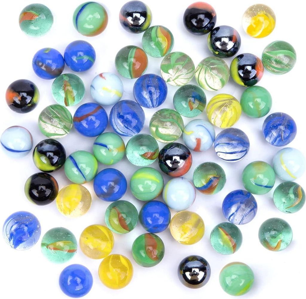 Glasmurmeln 80 Stück Kinder Murmelspiel Bunte Murmeln 15mm Produktbild 