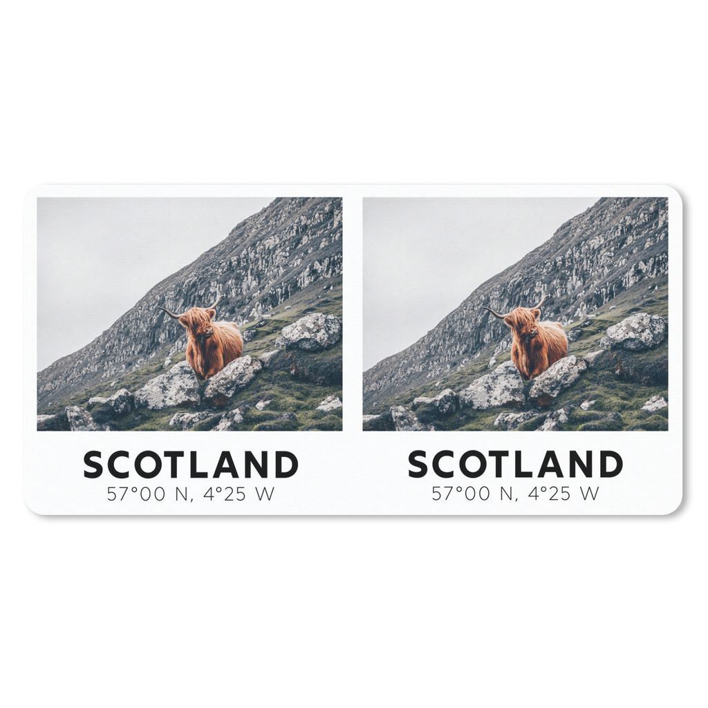 MuchoWow Mauspad Mousepad Schottischer Highlander - Kuh - Schottland - Tiere 60x30 cm - Mousepads - Maus Mat - Pad - Mausunterlage - Nachhaltig