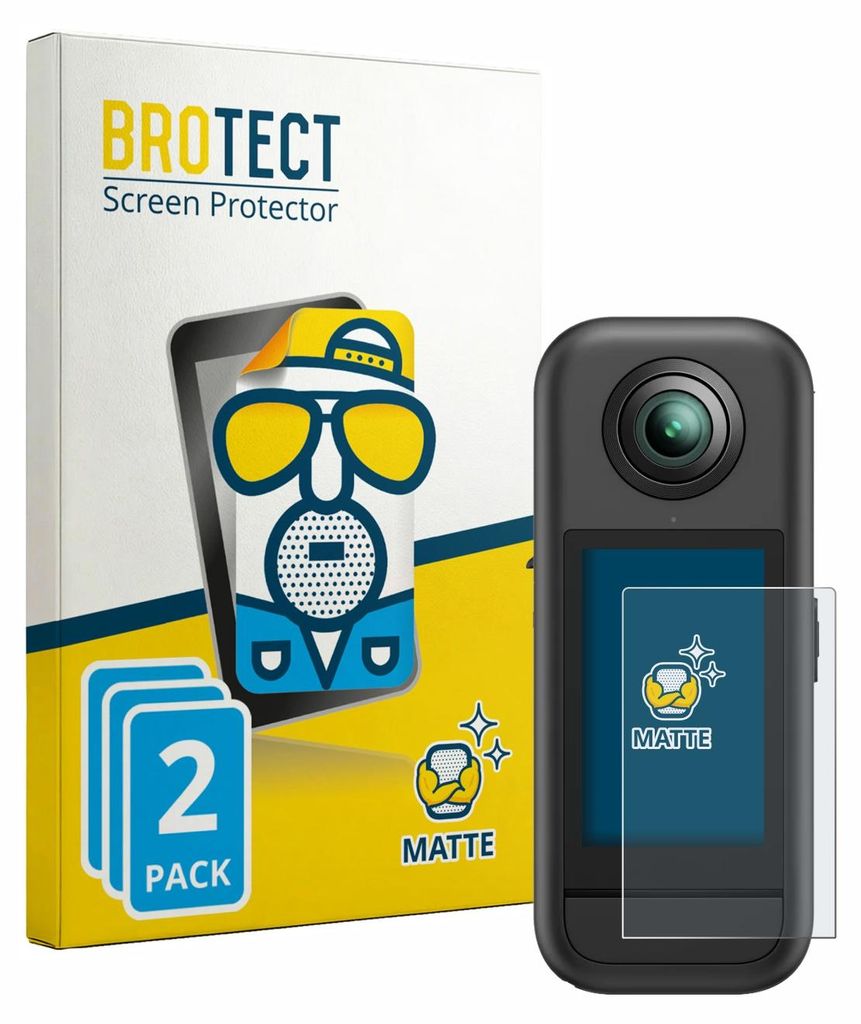 2x BROTECT Schutzfolie für Akaso 360 Displayschutz Displayschutzfolie Folie Matt Entspiegelungsfolie