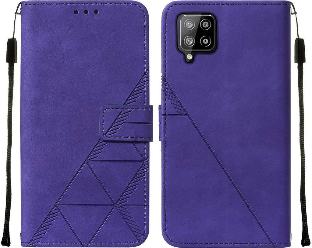 Custodia Samsung Galaxy A42 5G Pelle Flip Viola con Supporto e Card