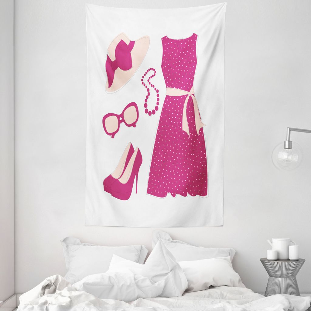 ABAKUHAUS Mode Wandteppich und Tagesdecke, Pastellfarbenes Kleid aus Weiches Mikrofaser Stoff Waschbar ohne Verblassen Digitaldruck, 140 x 230 cm, ...