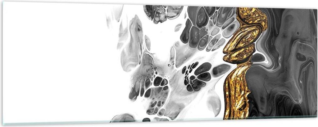 Bilder auf glas - Einteilig - Abstraktion verschüttet Kontrast - 90x30cm - Glasbilder - Wandbilder - Bilder - Wanddekoration aus Glas - Glas Bilde...