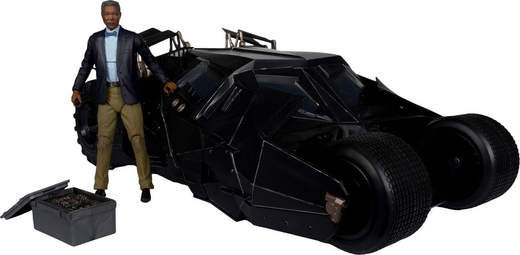 McFarlane Toys - DC Multiverse Fahrzeug Tumbler with Lucuis Fox (The Dark Knight) (Gold Label) 18cm