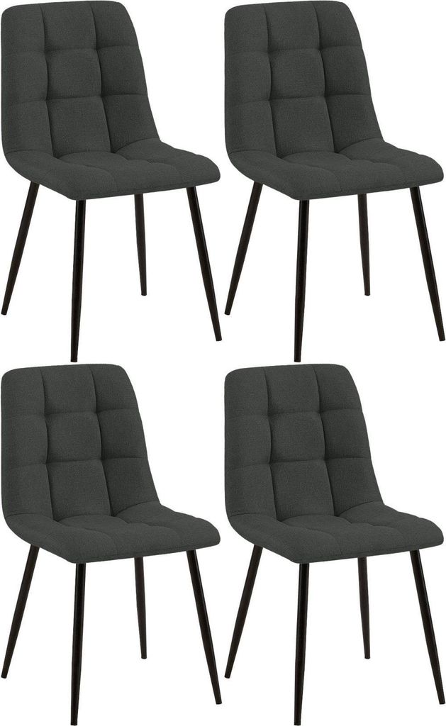Moderne Esszimmerstühle - 4er-Set, hoher Sitzkomfort - zeitloser Blickfang