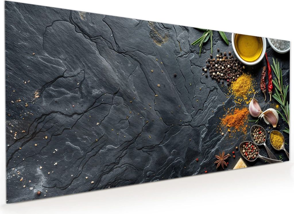 Küchenrückwand Spritzschutz Glas mit Motiv Küche Zutaten 40 x 40 cm