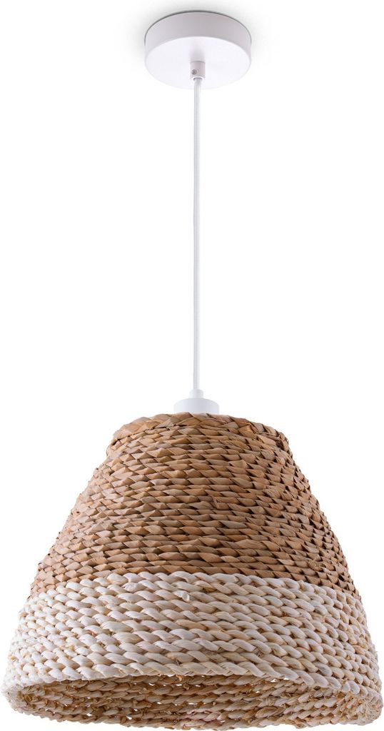 Pendelleuchte Esstischlampe Esszimmer Korb Optik 1,5m Textilkabel Rustikal Boho