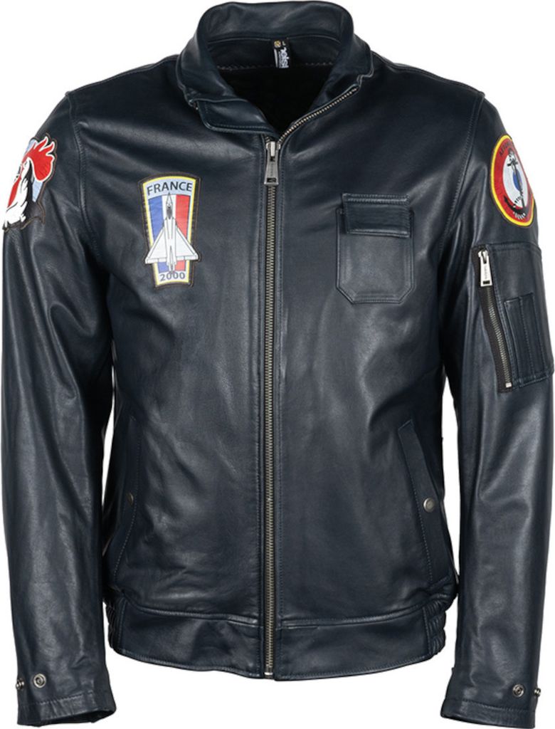 Helstons Aeronef Motorrad Lederjacke, blau, L