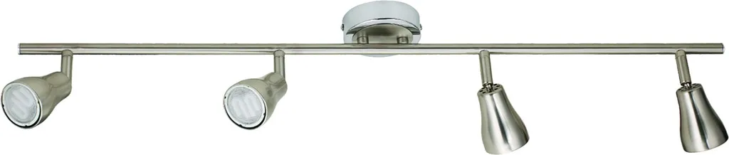 Plafonnier JAWA 4xGU10 Métal Nickel Satiné Style Contemporain