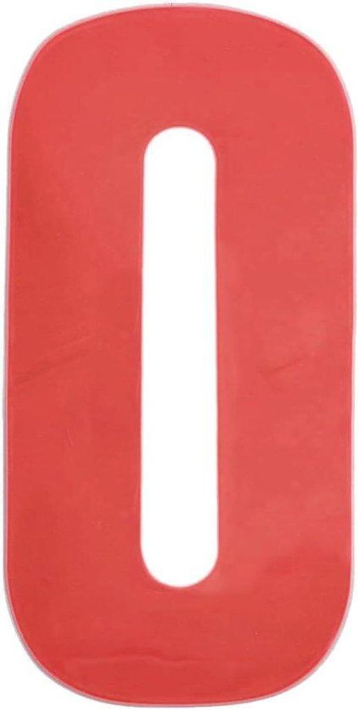 Abfalleimer mit Hausnummer-Sticker - hochsichtbar - reflektierendes - Müllcontainer 15 cm - roter Farbe.