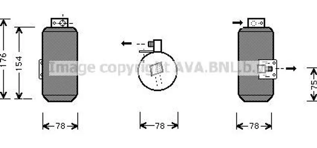 Sécheur de climatisation AVA OLD292 pour Astra F - OE 1618013 Fiabilité