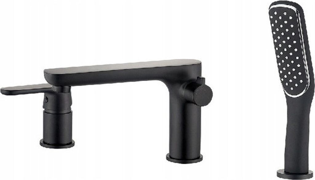 BADLAND Badewannen Wannenrandarmatur 3-Loch Set Dima in Schwarz