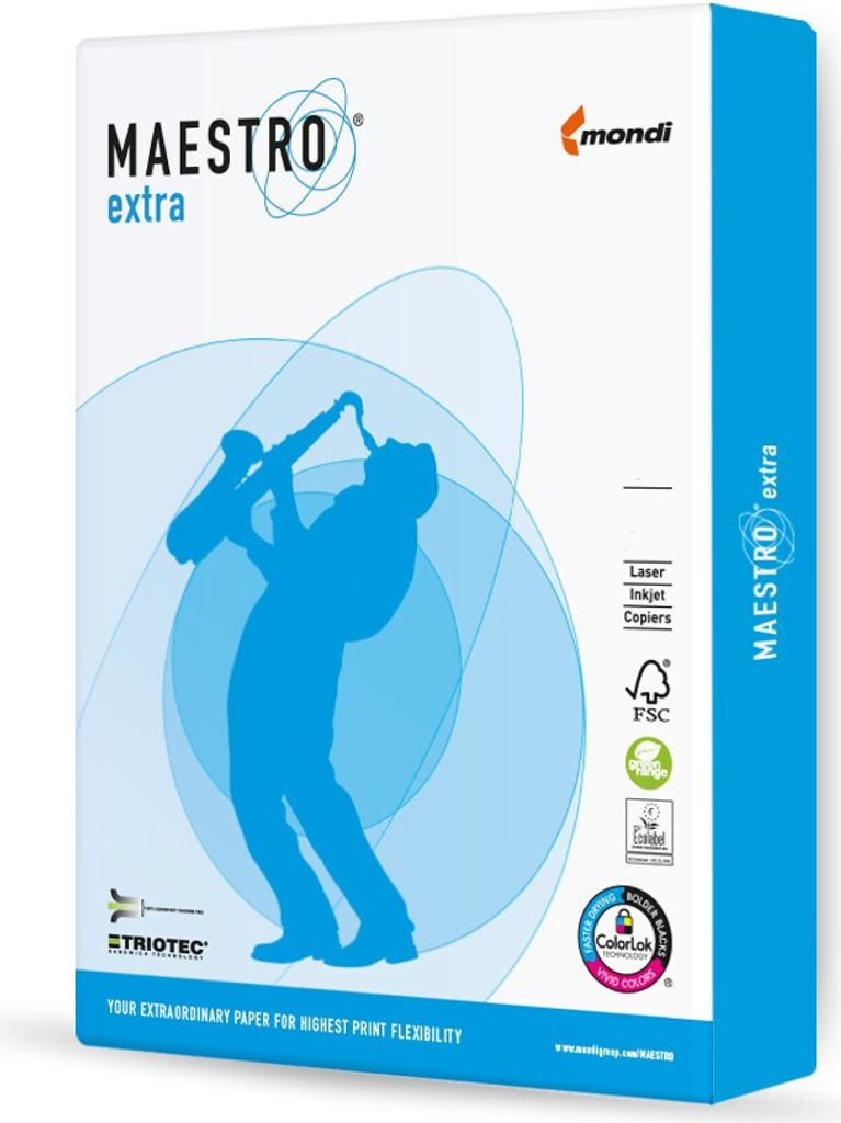MAESTRO 9457A80S EXTRA - A4, 80 g/qm, weiß, 500 Blatt