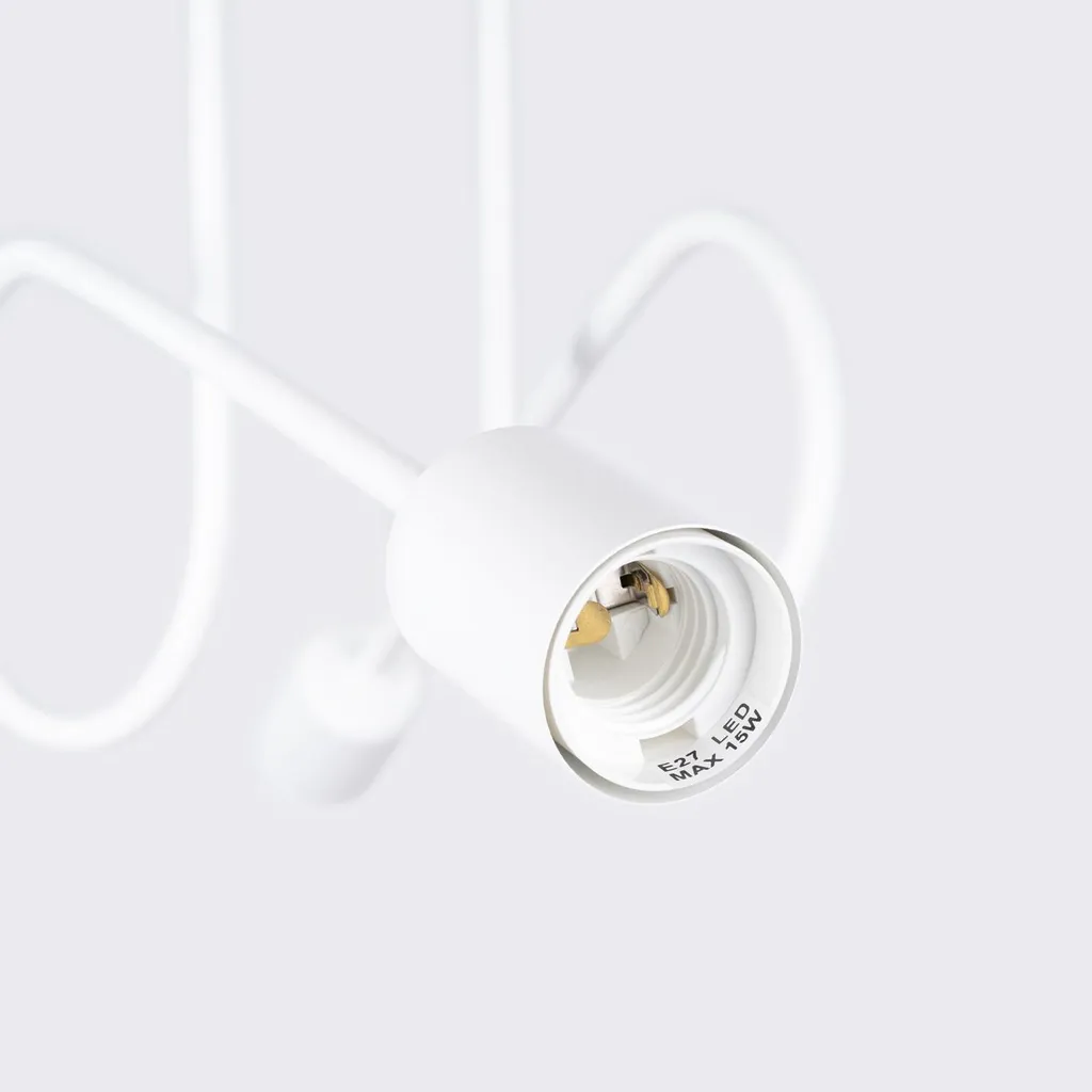 Lustre LOOP 2 Blanc Solution Éclairage Double E27 Acier Robuste - 17