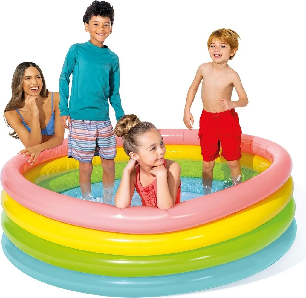 Piscina Gonfiabile 4 Anelli Intex 168 x 46 cm - Prezzo Shock Estate