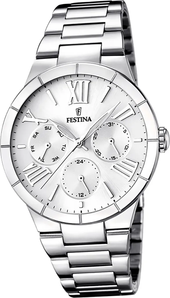 Montre Femme Festina F16716/1 en Acier Argenté : Design Multifonction